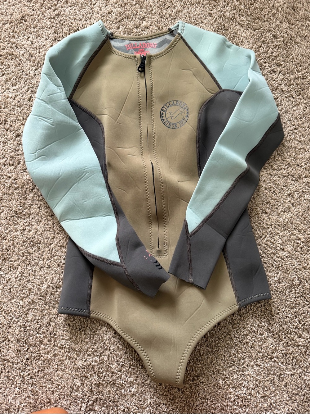 Billabong Springsuit wetsuit - olive, blue and black